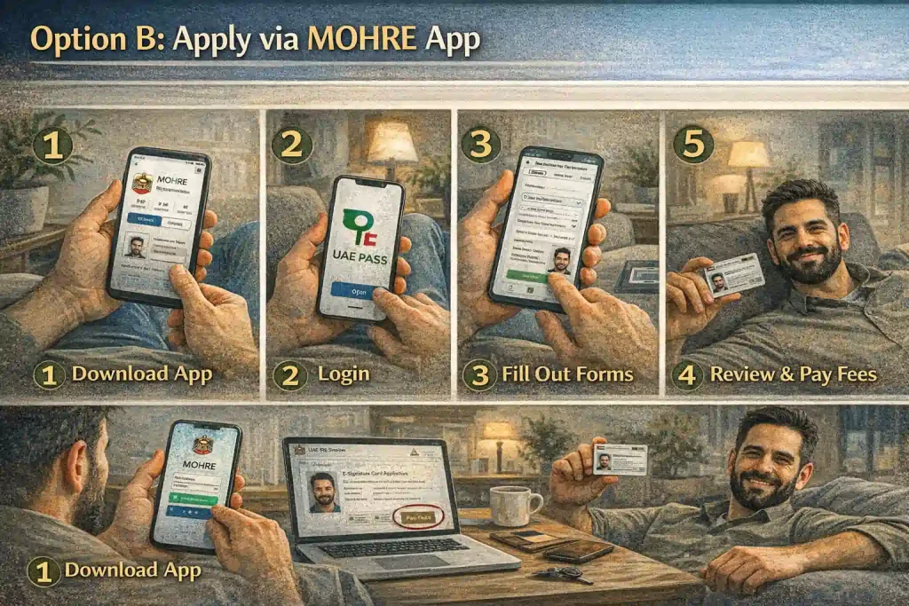 Apply via MOHRE