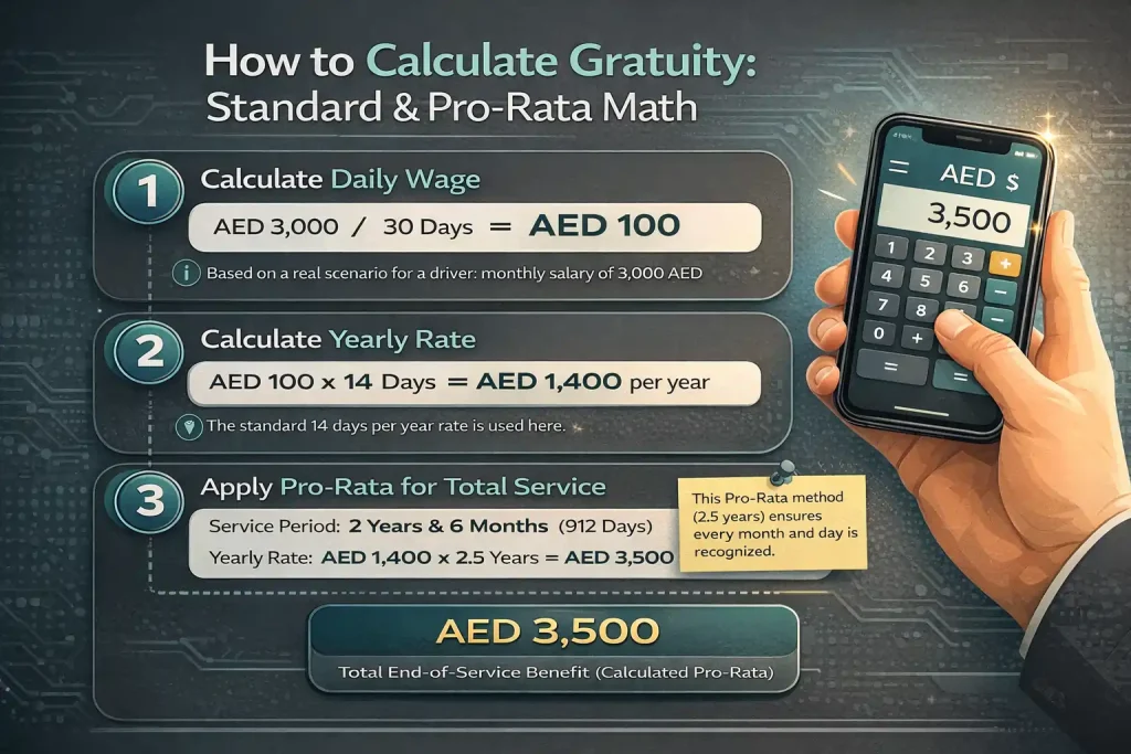 How to Calculate Gratuity Standard Pro Rata Math