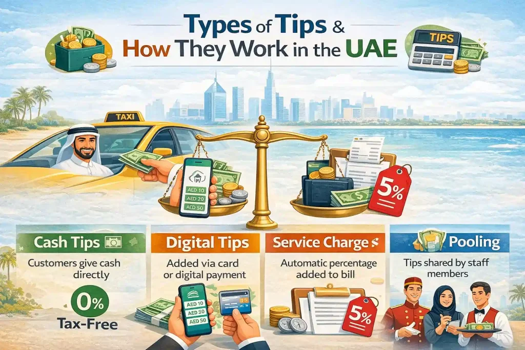 Types of Tips How They Work in the UAE