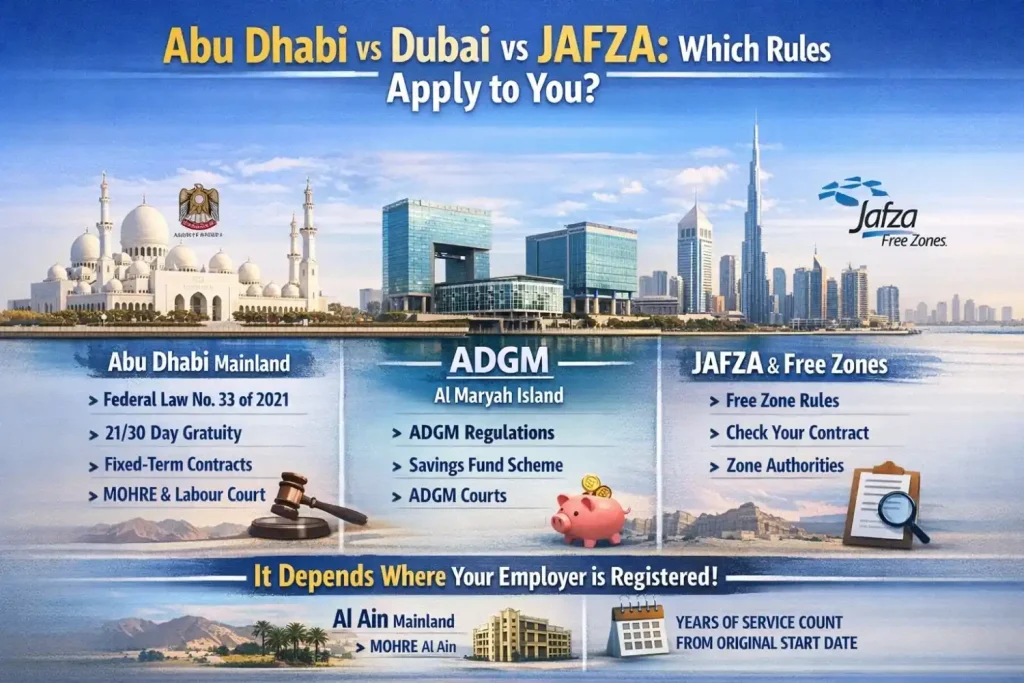 AbuDhabi vs Dubai vs JAFZA Which Rules Apply to You